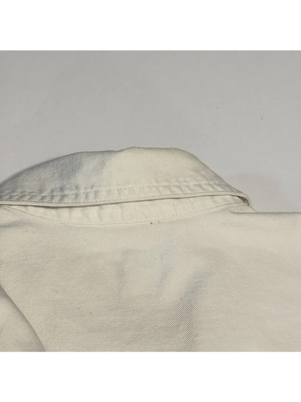 VTG 1990s Levis Red Tab Jeans Denim Button Down Shirt Mens L White Heavyweight